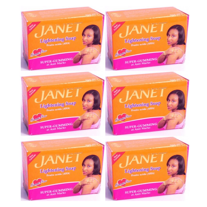 Janet Lightening Soap Fruits Acids(AHA) 225g (6-Pack)