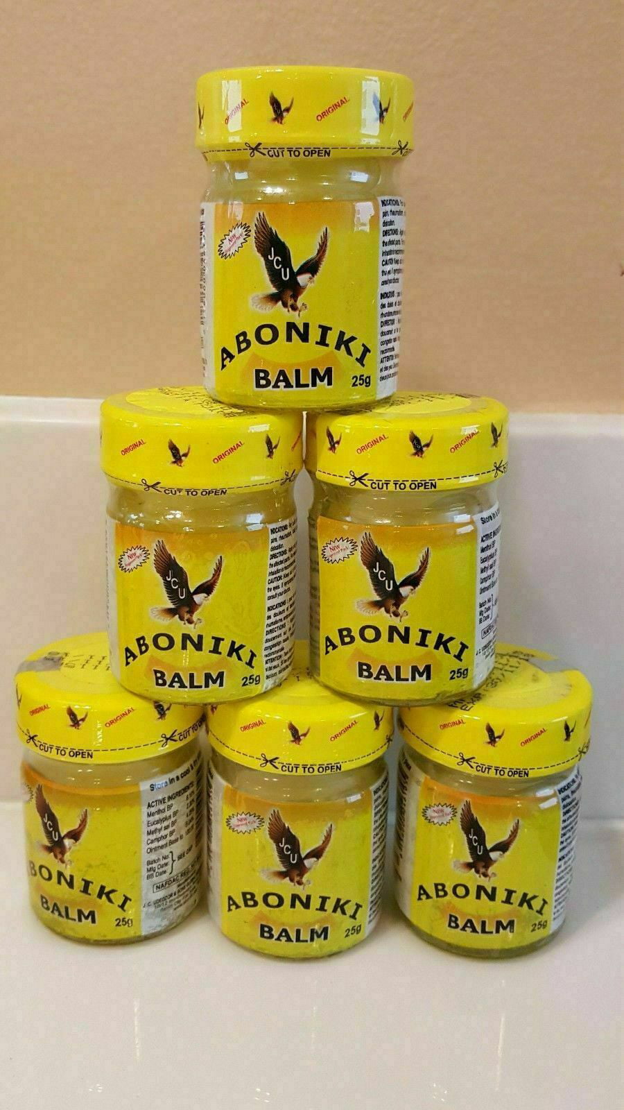 AUTHENTIC ABONIKI Balm 25g for Severe Pain, Arthritis,Rheumatism,asthma (6 Pack)