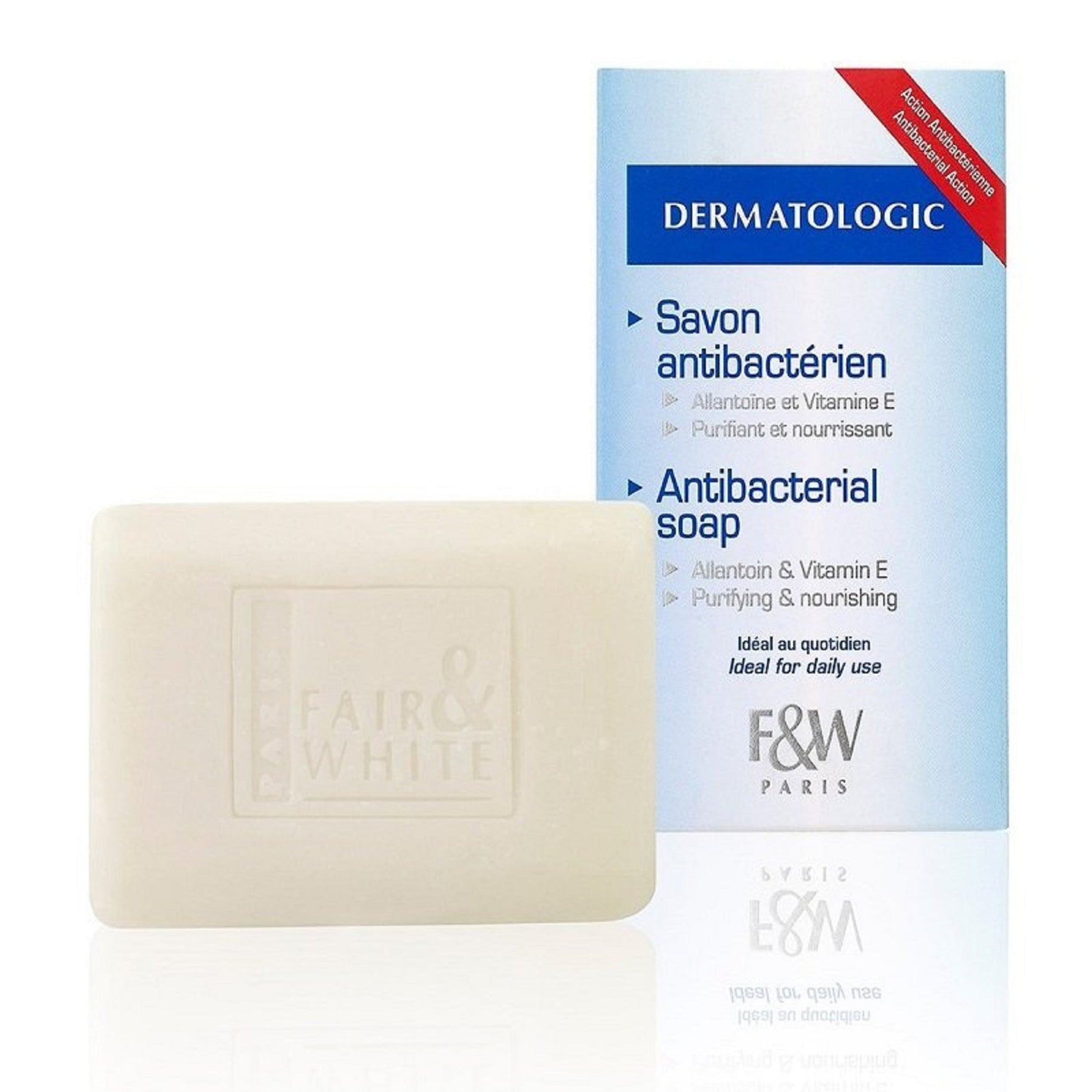 Fair & White Original Dermatologic Soap with Allantoin & Vitamin E - Purifying & Nourishing, 200g / 7oz