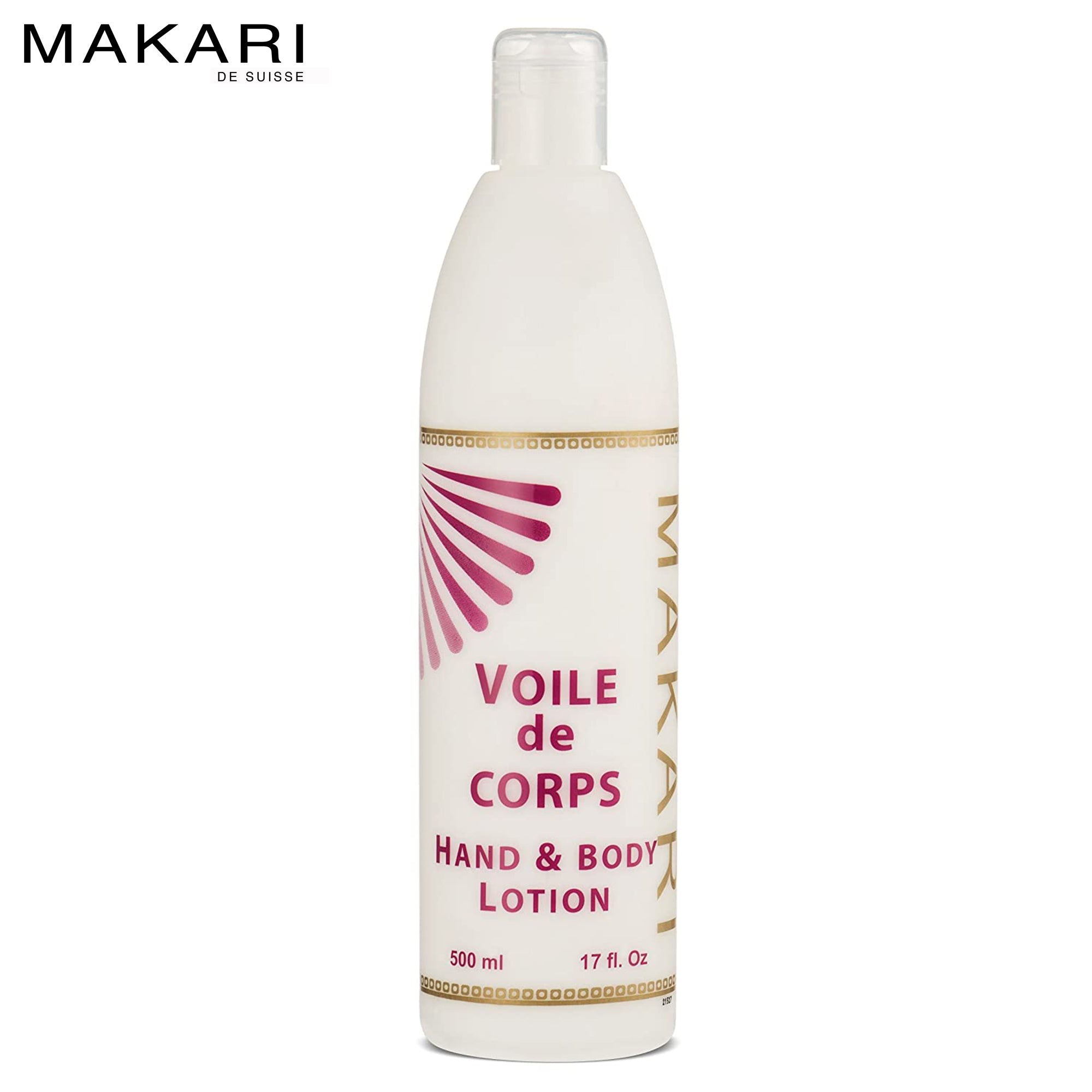 Makari Hand and Body Lotion Voile de Corps Moisturizing Cream for Dry Skin 17 Fl. Oz