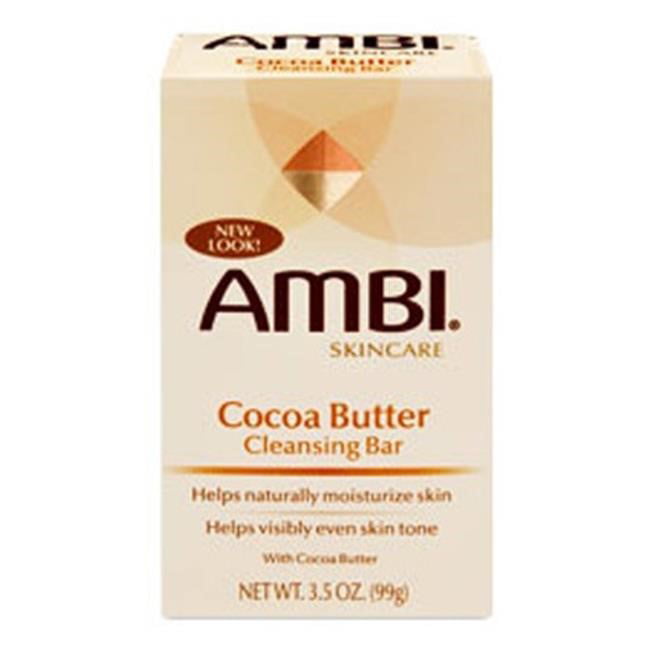 Ambi Skincare Bars Cocoa Butter Cleansing Bar, 3.5 Ounce (Pack of 6)
