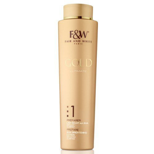Fair & White 1 PREPARE Gold AHA Brightening Lotion "HYDROQUINONE FREE" 350ml/11.8fl.oz