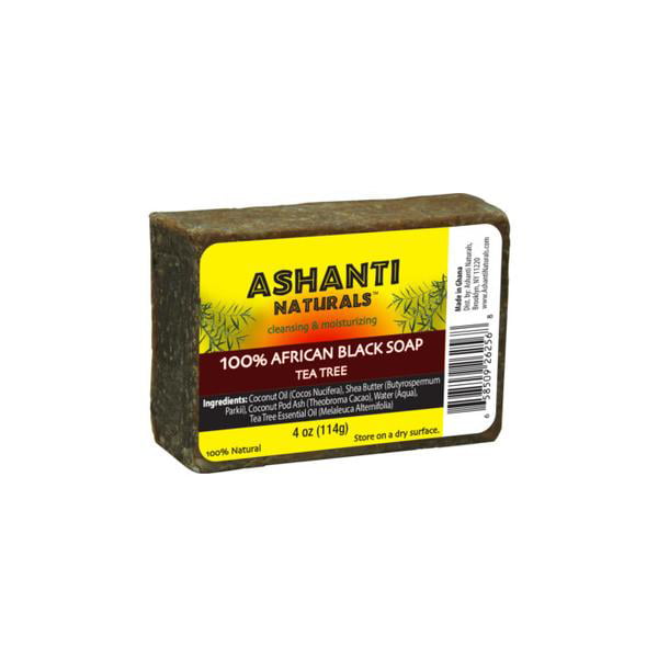 Ashanti Naturals 100% African Black Soap Bars - Tea Tree