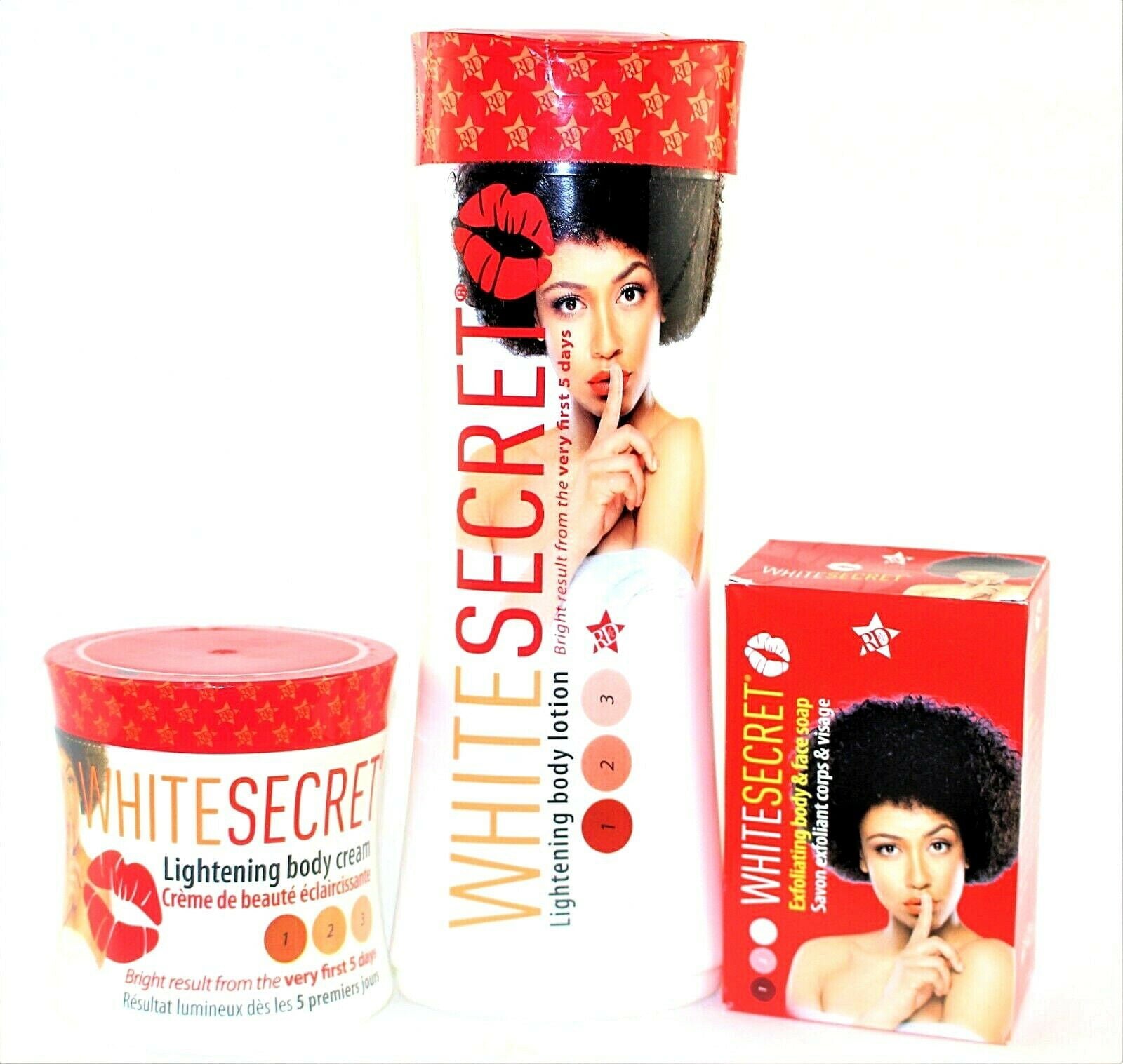 WHITE SECRET LIGHTENING SET (LOTION 500ML + BODY CREAM 320ML + SOAP 190G)