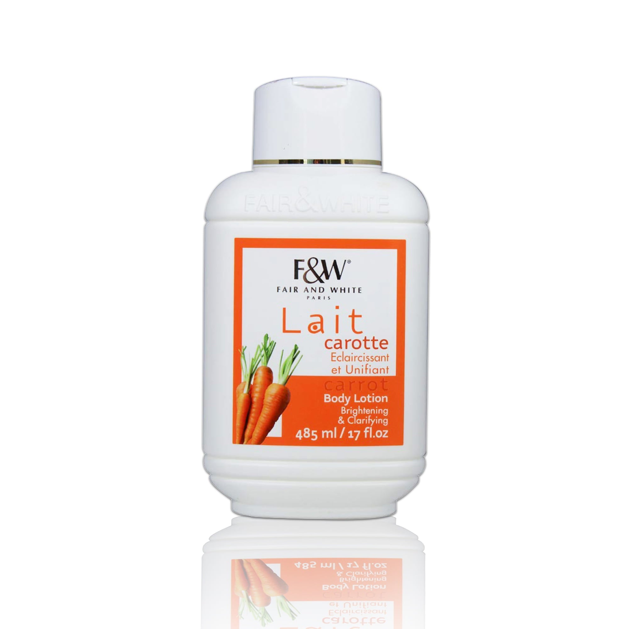 Fair & White Original Carrot Body Lotion 500ml for Radiant Skin - Suitable for All Skin Types