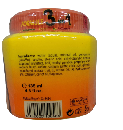 CaroTone Light & Natural Brightening Jar Cream 4.5oz/135ml