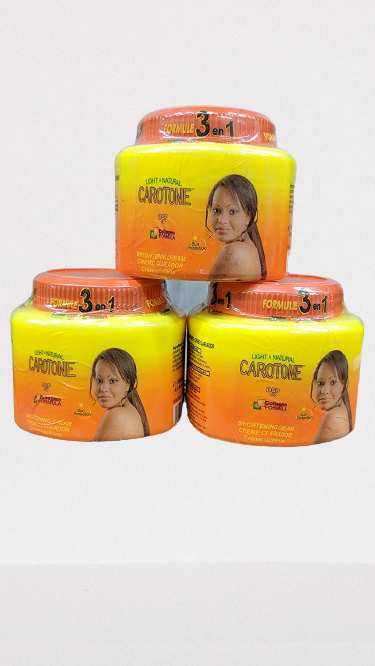 Carotone Light & Natural Brightening Jar Cream 4.5oz/135ml (3 Jars)