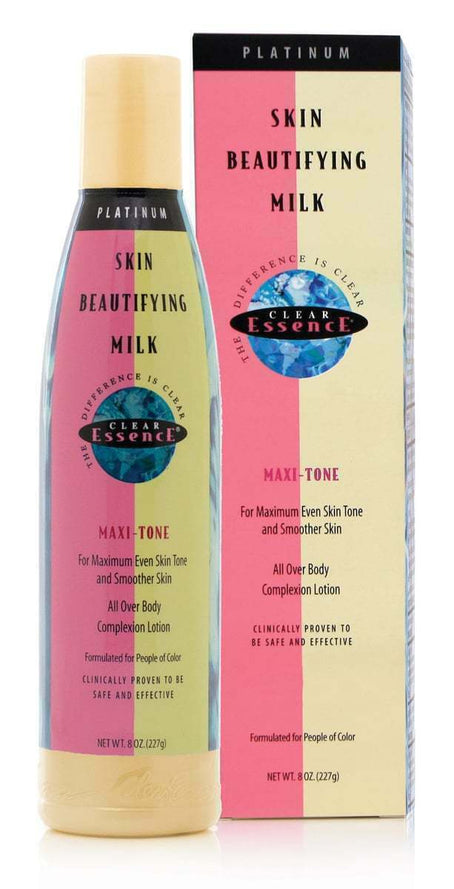 Clear Essence Platinum Maxi-Tone Skin Beautifying Milk 8oz (6 Pack)