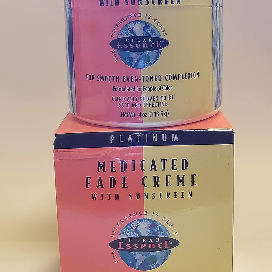 Clear Essence Platinum Medicated Fade Creme with Sunscreen 4 oz