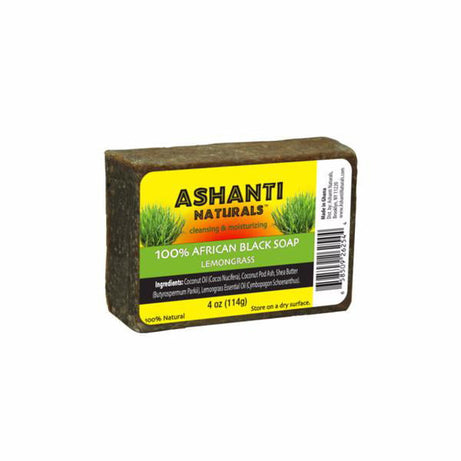 Ashanti Naturals 100% African Black Soap Bars - Lemongrass