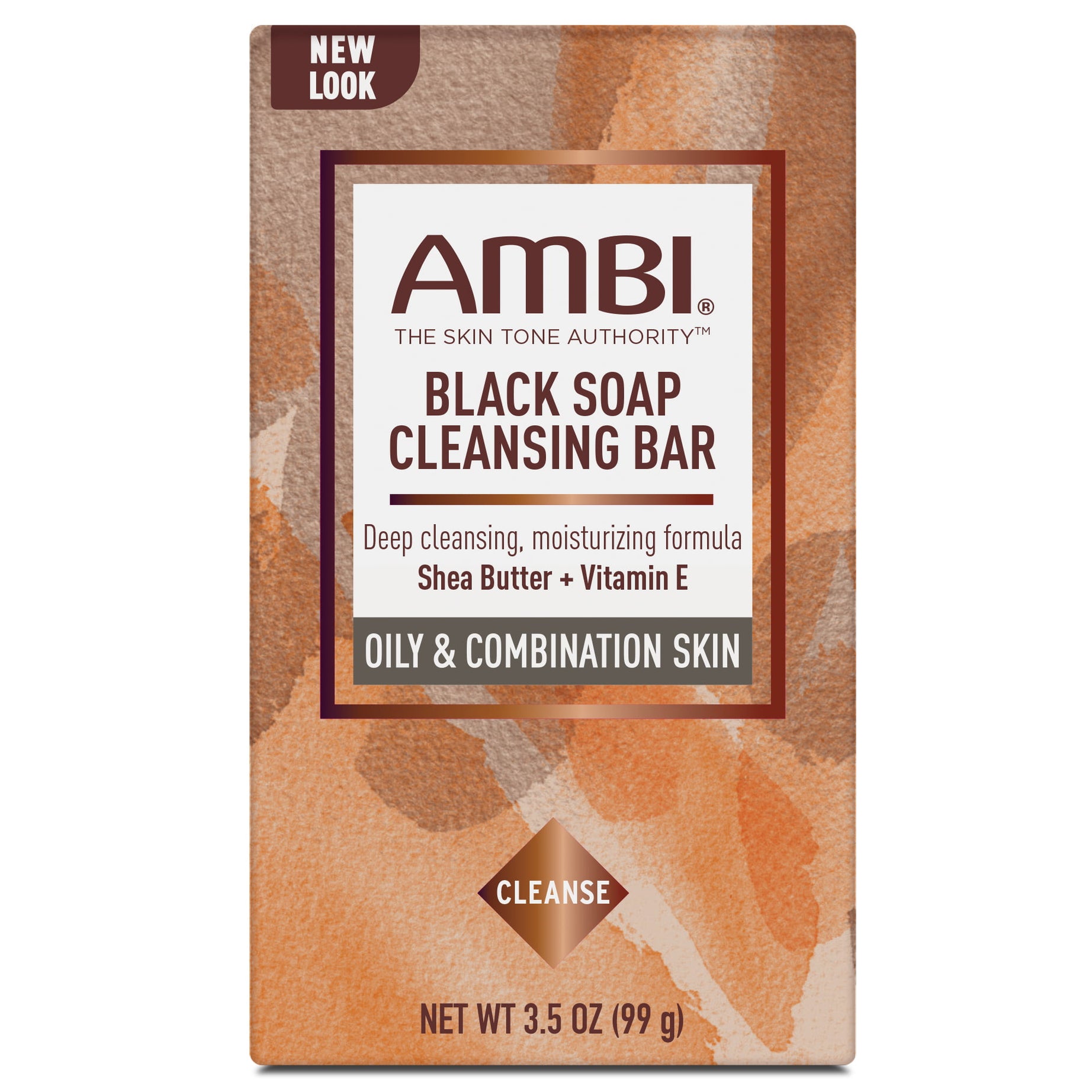 AMBI Black Soap with Shea Butter Bar, 3.5 oz