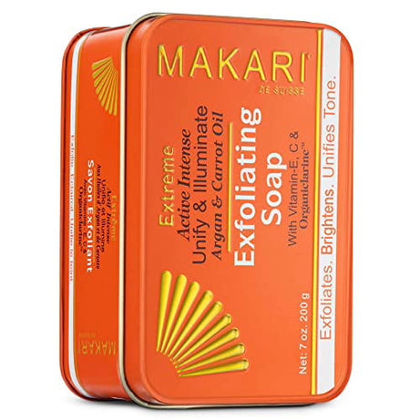 Makari Extreme Active Intense Argan & Carrot Oil Exfoliating Soap 7oz