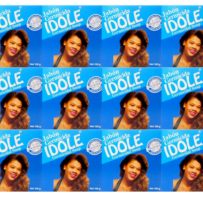 Idole Blue Germicidal Antiseptic Soap Jabon Germicida 100g Bars (Pack of 12)