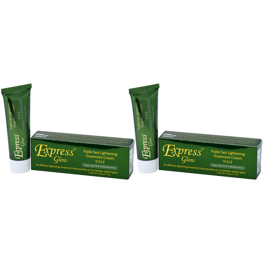 Express Glow Triple Fast Lightening Cream Tube 1.7oz (Pack of 2)