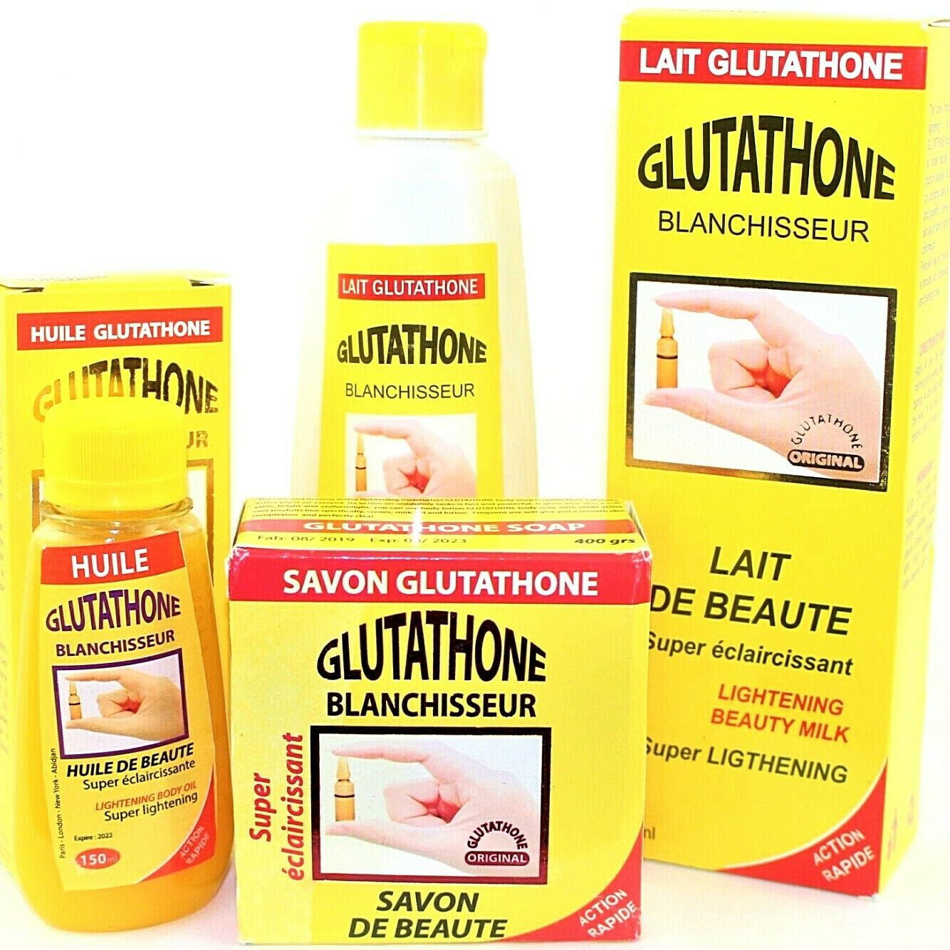 Glutathone Blanchisseur Lightening Beauty Milk 300Ml ,GlutathIone Soap and Glutathone Oil