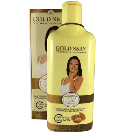 Gold Skin Clarifying Body Lotion W/Argan Oil 15 Oz Bottle