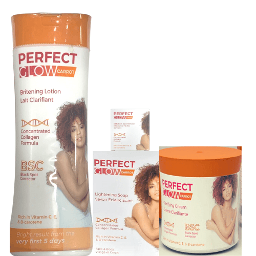 Perfect Glow Carrot Set (Lotion, Soap, Cream, Dark Spot Corrector)