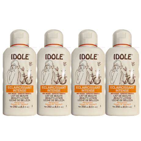 IDOLE Intense Lightening Lotion with Avocado Oil 250ml/8.5oz (4 Pack)