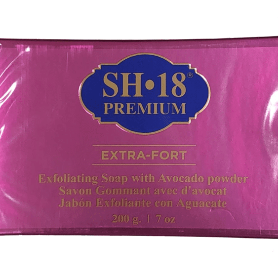 SH-18 Premium Extra-Fort Exfoliating Soap with Avocado powder (Red) 200g/7oz