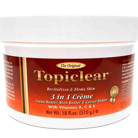 Topiclear 3 in 1 Creme Cocoa Butter, Shea Butter, Carrot Butter 18 fl oz