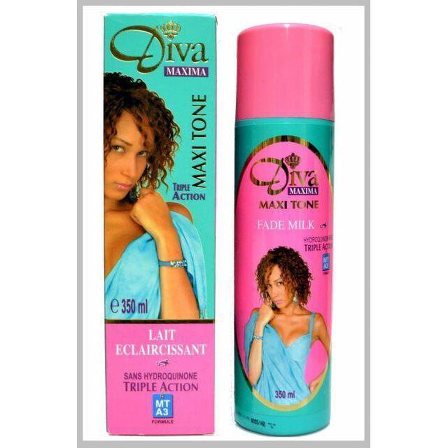 Diva Maxima Maxi Tone Triple Action Fade Milk 350ml Bottle