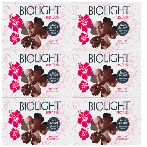 BIOLIGHT HIBISCUS FLOWER LIGHTENING SOAP 180G (PACK OF 6)