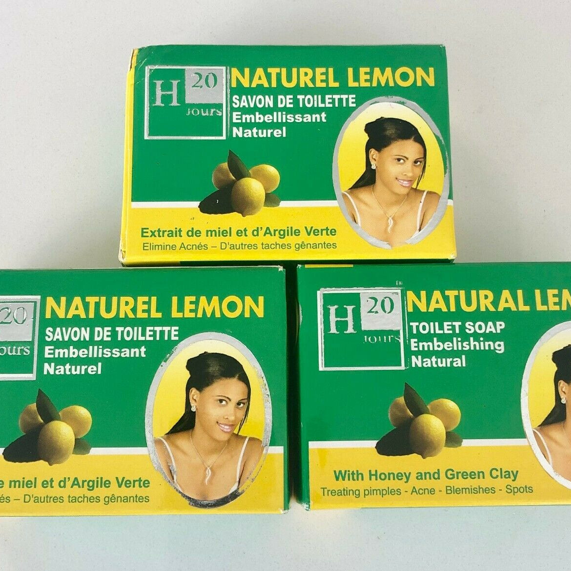 H20 Jours Natural Whitening Lemon 250g Soap (Pack of 3)