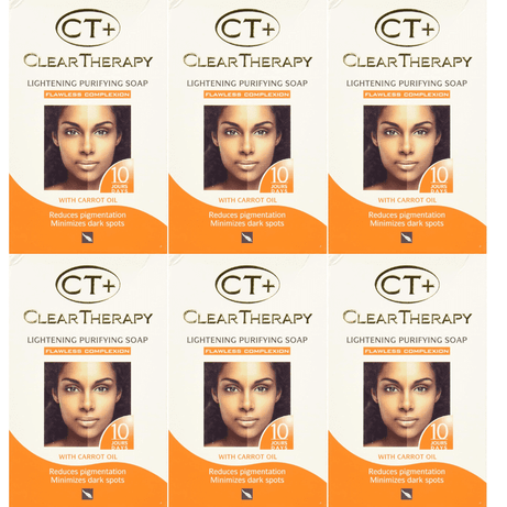 CT+ Clear Therapy - Lightening Purifying Soap w/Carrot Oil 6.2oz (175g) (6 PACK)